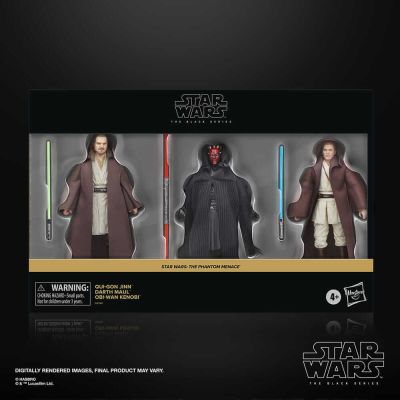 Star Wars Episode I Black Series pack 3 figurines Qui-Gon Jinn, Darth Maul, Obi-Wan Kenobi 15 cm